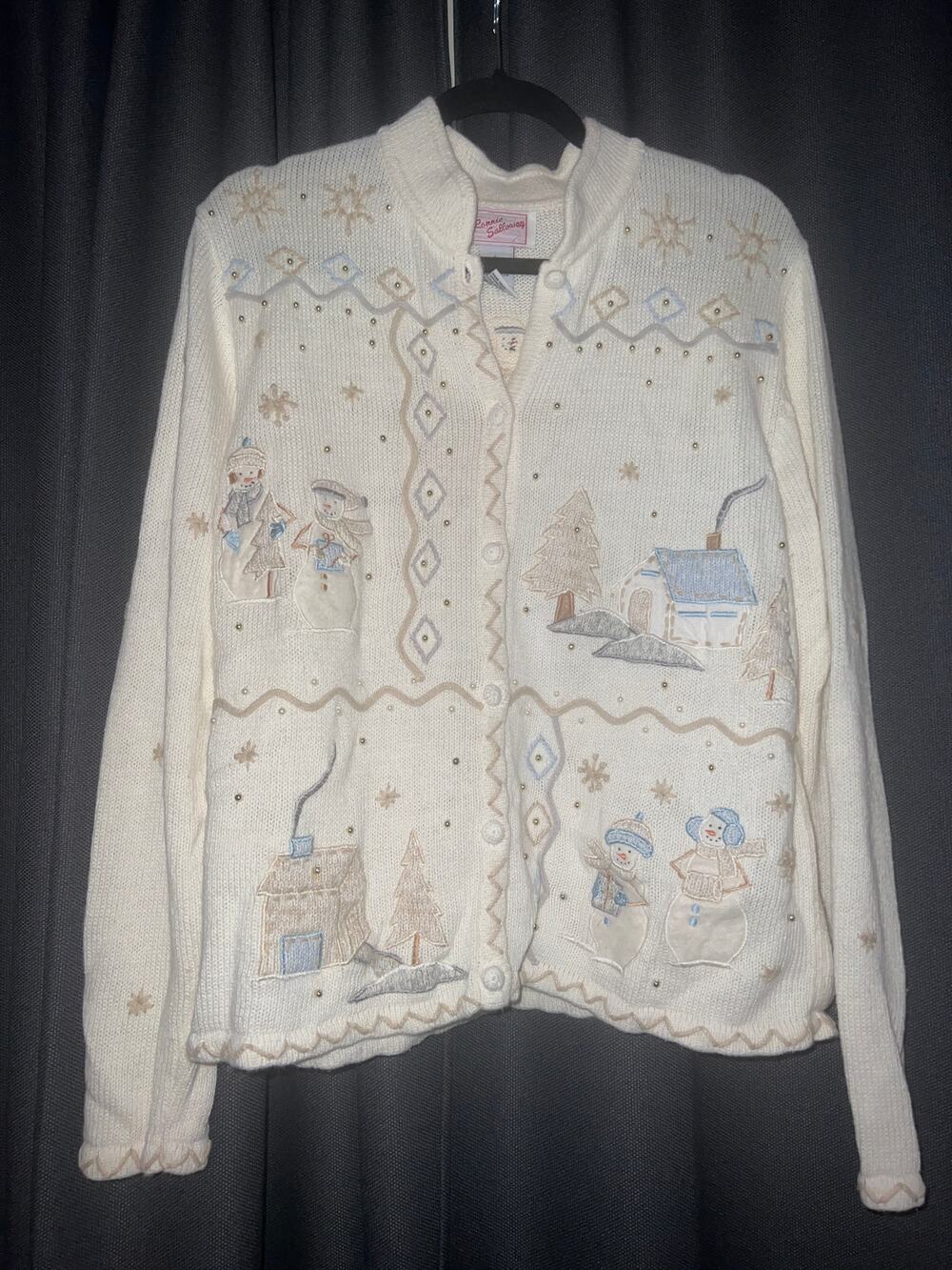 Ugly Christmas Sweater Xmas Cardigan Size Large